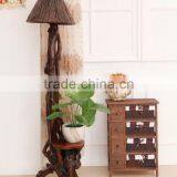 Southeast Asia Style Root Carved Floor Lamp, Unique Design Wood Carved Standard Lamp With Bark Lampshade (BF01-X1166) thumbnail-4