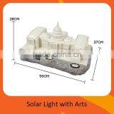 Decoartive Outdoor Garden Solar Powered Sculpture Polyresin White House Shaped LED Lights thumbnail-2