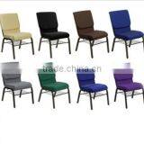 Hot Sell Used Stacking Metal Church Chair With Bookrack thumbnail-6