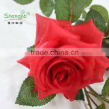 Sleek Realistic Decorative Rose Artificial Flower Silk Rose Fabric Rose Red Rose thumbnail-1