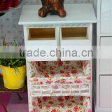 Three Layers White Wooden Storage Cabinet thumbnail-2