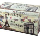 Decorative Storage Footstool/Paris Printing Footsool thumbnail-1