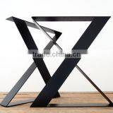 X Shape Flat Steel Leg High Quality Metal Black Coffee Table 28 Inch Legs thumbnail-2