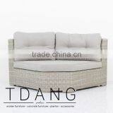 Sedona Wicker Bench Corner - Outdoor Poly Rattan Furniture thumbnail-1