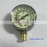 Black ABS Plastic Casing Luminous Pressure Gauges thumbnail-1