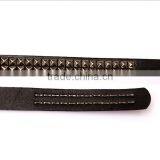Wholesale Double Layer Pyraid Rivets Decorated D Buckle Sex Girl Thin PU Waist Belt thumbnail-2