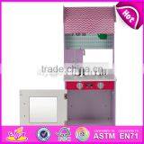New Style Double-sided Pretend Play Wooden Kids Play Kitchen Set W10C274 thumbnail-3