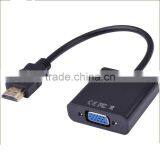 HDMIs to VGA 1080P Gold-Plated Active Adapter Converter Male to Female With Micro USB and 3.5mm Audio Cable thumbnail-4