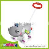 Newest Battery Operated Cartoon Hippo Hand Push Back Car Toy thumbnail-1