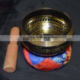 High Quality Colored Tibetan Handmade Meditation Singing Bowl thumbnail-4
