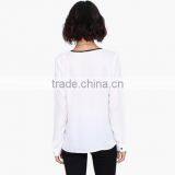 OEM Ladies Long Sleeve White Chiffon Blouse thumbnail-2