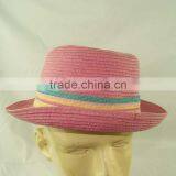 Pink Children Straw Hat, Sun Hat for Sale thumbnail-3