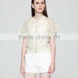 Hot Sale Summer Ladies Lightweight Short Style Silk Jacket OEM Service thumbnail-1