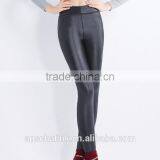 Best Selling Girl Warm Black PU Leather Pants Winter Trousers Customized thumbnail-4
