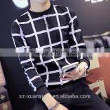 M314 Latest Wholesale Custom Boy Grid Lines Sweater For Men thumbnail-2
