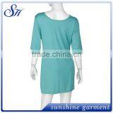 Women's Casual Plain Short Sleeve Fit Simple T-shirt Loose Dress thumbnail-2