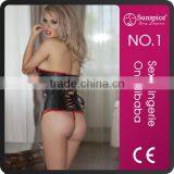 Sunspice Hot Sale Corset Top Quality Guarantee Leather Lingerie Corset thumbnail-1
