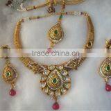 KUNDAN CHOKER Necklace EARRING Set thumbnail-1