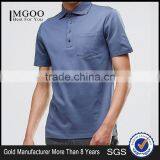 MGOO OEM Factory Casual Summer Plain Side Split 180g 100% Cotton Short Sleeve Mens POLO Shirt With Chest Pocket