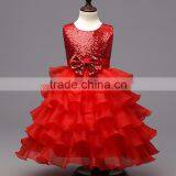 2016 Wholesale Sleeveless Flower Girls Party Dresses Baby Frock Design Pictures thumbnail-1