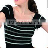 Hot Sell Fashionable Seamless Lady Summer T-shirt thumbnail-1