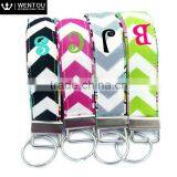 Personalized Monogram Chevron Key Fob thumbnail-2