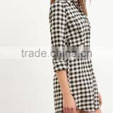 Hot Seller Slim Pencil Women Dress,grid Patterned Women Dress Shirts thumbnail-3
