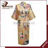 Women Robe Peacock Satin NightGowns,Satin Night Dress NG015 thumbnail-1