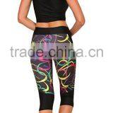 Custom Design Heat Transferred Printing Women Wearing Tight Leggings Joggers Pants Yoga Wear thumbnail-6