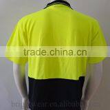 Mens High Visibility Two-tone Reflective Polyester/cotton Chest Pocket Safety Polo Shirt thumbnail-2