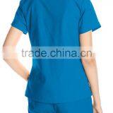 Women's V-Neck Scrub Top With 3 Pockets Scrub Suit thumbnail-6