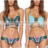 2016 Fashion Sexy Push up Straps Women Bikini Swimwear Bathing Suit Bikini With Decorated Bra thumbnail-5