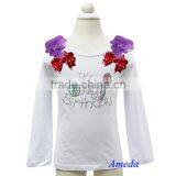 Colorful Bling Rhinestone It's My Birthday White Long Sleeves Top 1-7Y thumbnail-1