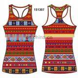 2016 Trendy and Cooldry Ladies Running Vest With Sublimation thumbnail-3