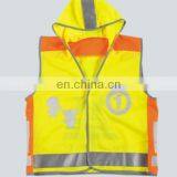 Yellow Children Safety Vest with Heating Transfer Printing