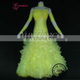 Wholesale Ballroom Dance Dress Designers /Yellow Tutu Dresses B-1123