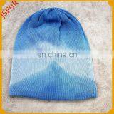 Unique Latest Design Gradient Ramp Mixed Color Women's Wool Knit Hat Wholesale Knitting Beanie Hat thumbnail-2