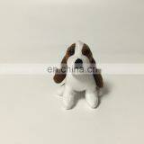 Basset plush cute dog mini sitting animal soft stuffed promotional puppy keychain toy