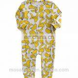 Baby Soft Cotton Romper Banana Printing Outfit for 0-24 Months