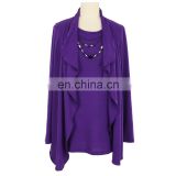 High Quality Ladies Plus Size 2 in 1 Piece Knitted Cardigan