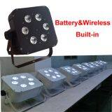 Cheap 6in1 RGBWA+UV Batery Powered Uplight,wireless up Lighting,flat Led Par,wedding Light,stage Light Dmx thumbnail-2