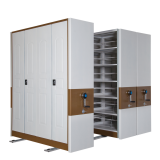 High Density Office Movable Filing Cabinet System, Mechanical Mobile Storage Shelving System thumbnail-3