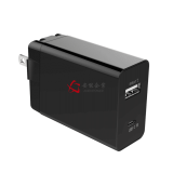 Black 30W Power Delivery USB C Wall Charger / Dual USB Port Charger thumbnail-2