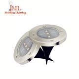 Solar Powered 3 LED Solar Light Outdoor 4LED Solar Light Outdoor LED Garden Light Lawn Path Yard Fence Stainless Steel Buried Inground Lamp JML-SGL-4LEDS thumbnail-2