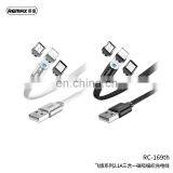 Remax Flag Series RC-169th 1M 360 Degree Charger Usb Type-C Braided 3 In 1 Magnetic Charging Cable for Iphone thumbnail-6