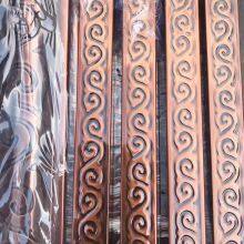 Embossed Copper Plating Antique Bronze Color Stainless Steel Pipe for Gate Guardrail thumbnail-1