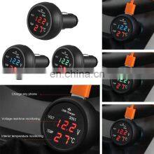 3 in 12/24V Car Auto Monitor Display USB Car Charger For Phone Tablet GPS LED Digital Voltmeter Gauge Thermometer thumbnail-5