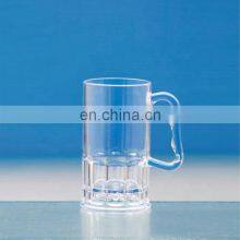 Clear Plastic Beer Cup Wholesale Drinking Glass Cup With Handle Beer Mug Plastic