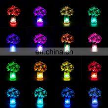 2019 12LEDs flower 16 Colors Remote Control Submersible Vase light Multicolor LED Waterproof Base Light for Wedding