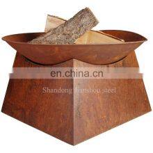 China Factory Outdoor Corten Steel Fire Pit 80cm Diameter Weathering Steel Fire Pit Bowl Indoor Fire Bowls thumbnail-3